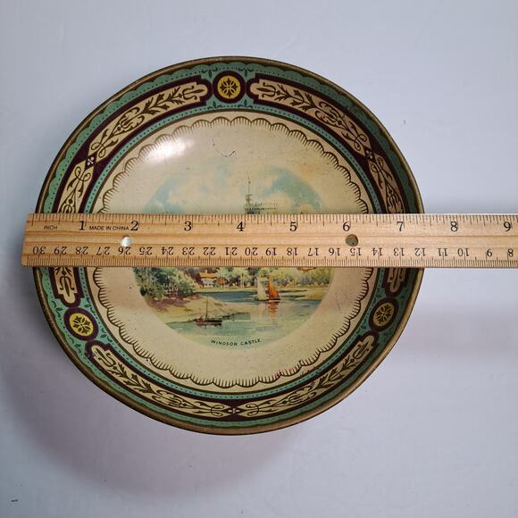 Baret Ware Vintage Regal Compote Tin Bowl Windsor Caernarvon Alnwick Castles - Picture 8 of 8